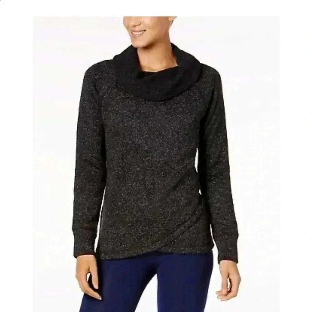 Ideology Plus Cowl Neck Fleece Pullover Sweater